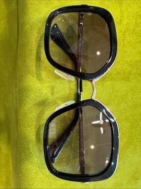 Prada Black Square Frame Sunglasses with Brown Lenses